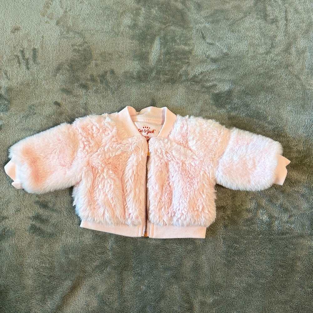 *NWOT* Cat & Jack Pink Fur Bomber Jacket